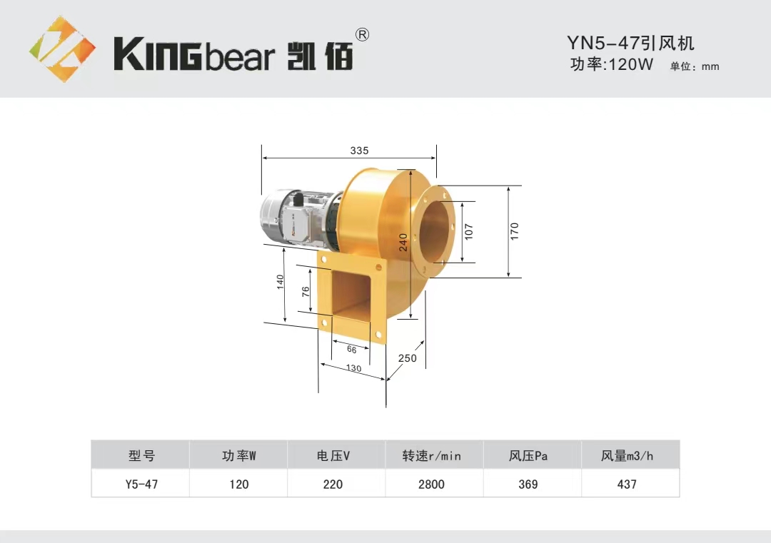 Y5-47引风机 120W(图1)